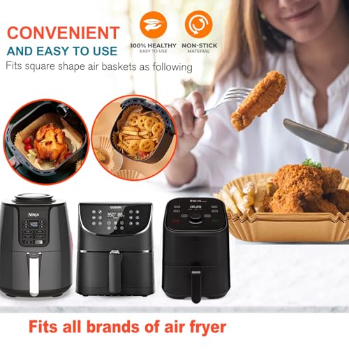 Air Fryer Liners Disposable for Instant Pot Vortex Plus 6QT XL Air Fryer (8" Square 200 pcs)