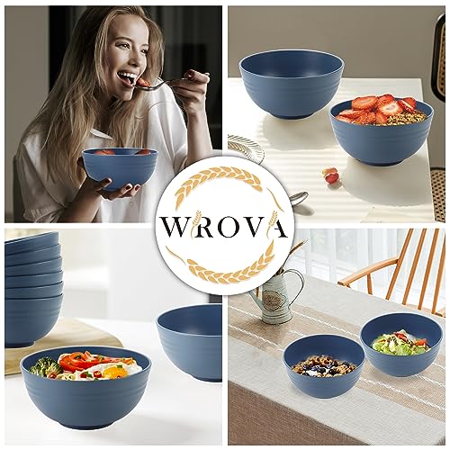Wheat Straw Bowl Sets (26 oz / Navy Blue)