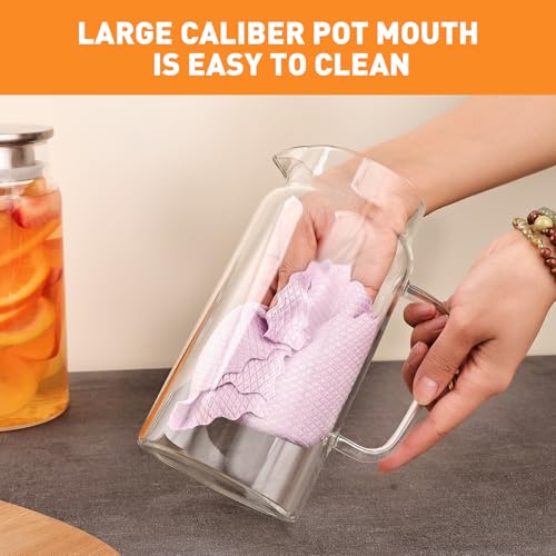 Set of 2 Glass Pitcher with Lid (1500ml)