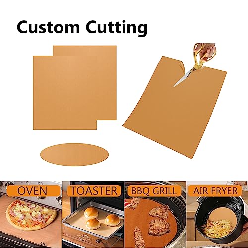 2 Pack XL Thickened Copper Oven Liners for Bottom of Oven (Copper / 25"L x 17"W / 2 Pack)