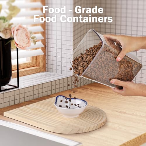 8 Pcs Pop Food Storage Containers Airtight Food Storage Containers Set with Lids Kitchen Pantry Organization and Storage (gray, 8 Pcs)
