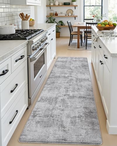 Kitchen Floor Mats Cushioned Anti Fatigue Runner (Dark Grey / 86"L x 23"W x 0.4"Th)
