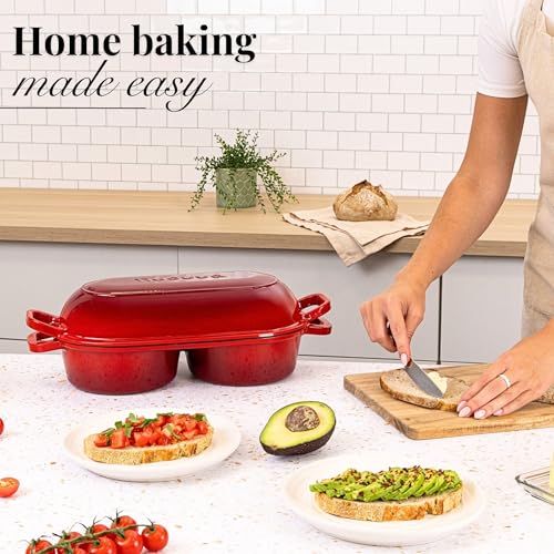 Dutch Oven For Sourdough Bread Baking (Red)