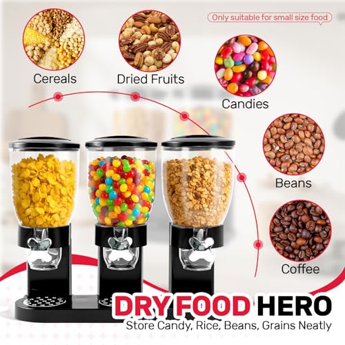 Triple Cereal Dispenser Countertop (Triple 6L Black)