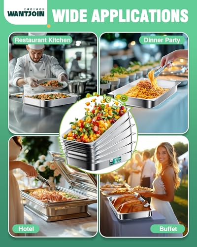 Stainless Steel Steam Table Hotel Pan Set 1 (2.5" Deep / 1/1 Size Thickened)
