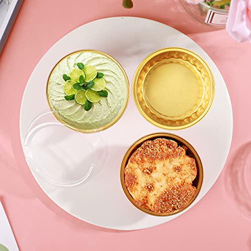 Dessert Cups with Lids (Red&Gold / 30pcs)