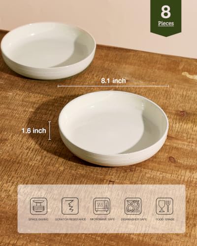 Milkyway 33 oz Pasta Bowls Set of 8 (Cream / Set of 8)