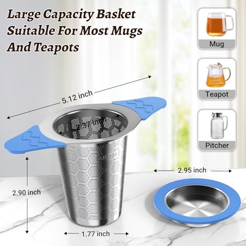 Tea Infuser for Loose Leaf Tea (1 Pack - Ocean Blue)