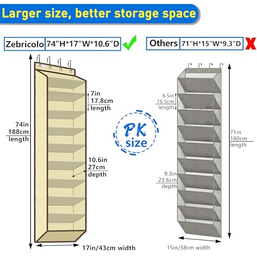 10 Tiers Shoe Organizer for Closet (Beige)