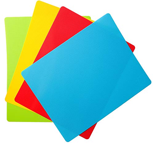 8pcs Flexible Plastic Cutting Board Mats