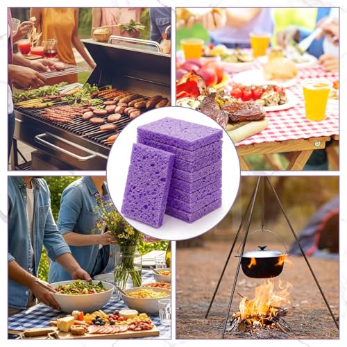 48 Pcs Sponges Bulk Sponges Kitchen Compressed Sponge (Purple)