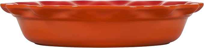 Le Creuset Stoneware 9" Heritage Pie Dish, Flame