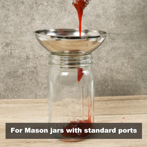 5.7 in X 2.26 in Caliber Stainless Steel Canning Funnel for Regular Caliber Mason Jars