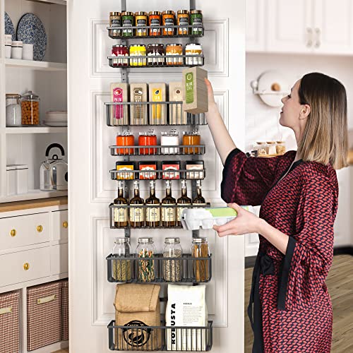 Over The Door Pantry Organizer (Black / 8-Tier)