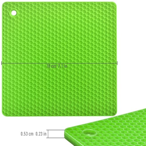 Silicone Square Trivets Mat (Green)