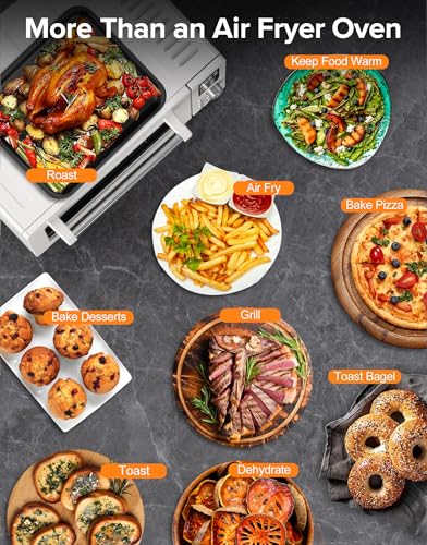Bravo Pro Smart Air Fryer Toaster Oven Countertop Combo (Vanilla Cream)