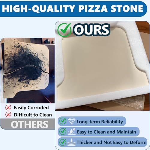 Cordierite Pizza Stone for Ooni Koda 16 Pizza Oven Replacement Baking Stone (20.4"L x 16.7"W x 0.6"Th)