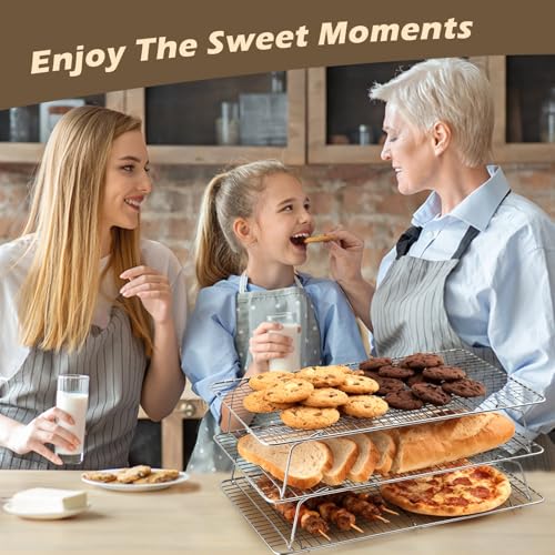 3 PCS Silver Stackable Cooling Rack