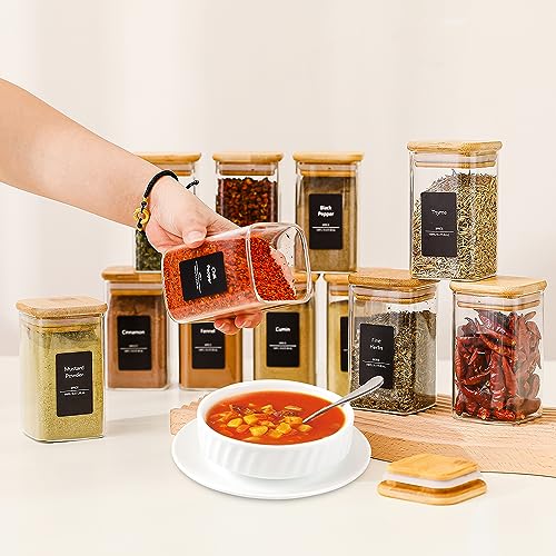 9 Oz Spice Jars with 275 Labels 16 Pack