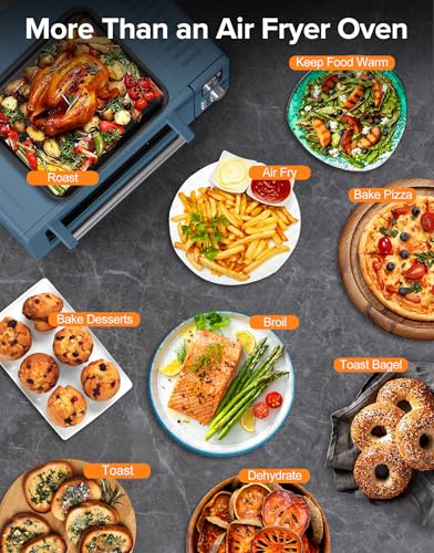 Bravo Pro Smart Air Fryer Toaster Oven Countertop Combo (Cozy Blue)