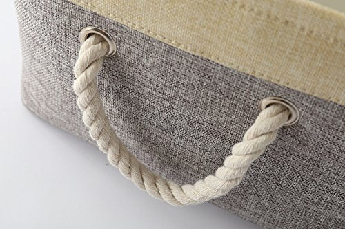 Storage Basket for Organizing (Gold&Grey / 2PCS/Large - 15.7Lx11.8Wx8.3H)