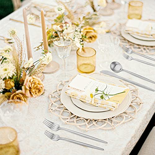 Matte Silverware Set for 4 (Silver / 20-piece)