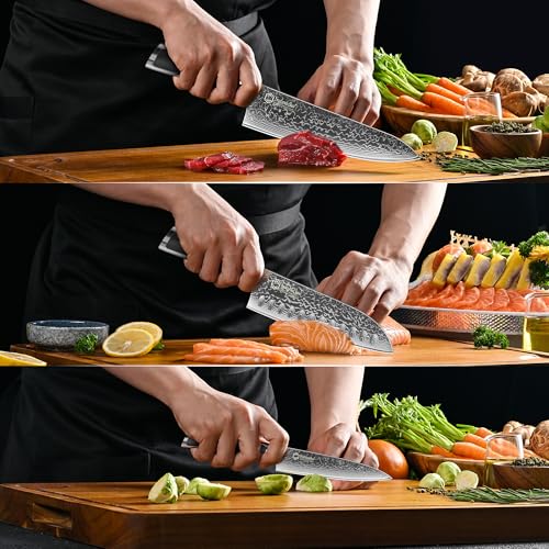 Damascus Kitchen Knife Set 3 Piece (Set of 3)
