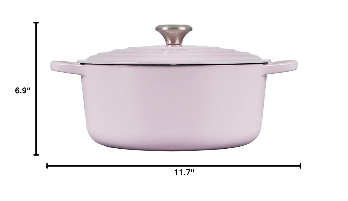 Enameled Cast Iron Round Dutch Oven (Shallot / 7.25 Qt)