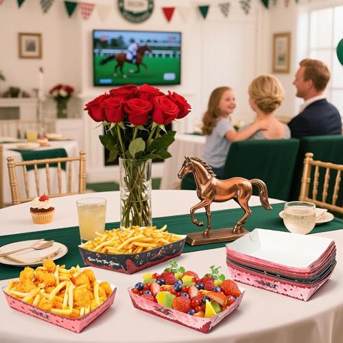 Pink Rose Food Trays (Derby Red Rose)