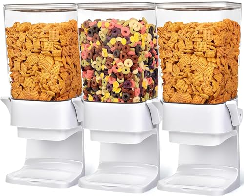 Cereal Dispenser Countertop 3pcs (White & 3pcs)