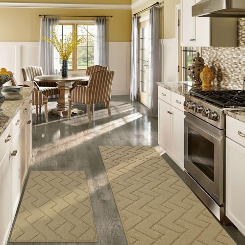 Kitchen Runner Rug (Brown / 20"x59"+20"x32")