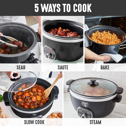 3.5QT Ceramic Nonstick Slow Cooker (Black / 3.5 Quarts)
