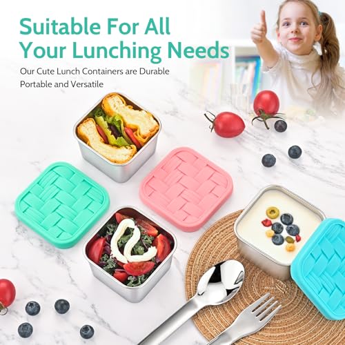 8PC 6oz Stainless Steel Snack Containers with lids (Deep Tones)