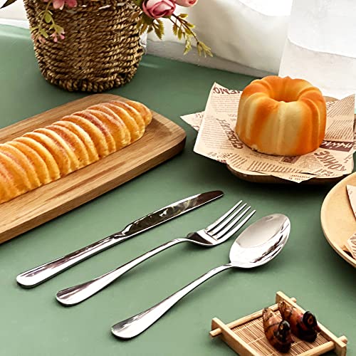 16 Piece Silverware Set with 8 Dinner Knives and 8 Dinner Forks (9.1''8Knives+8.3''8Forks)
