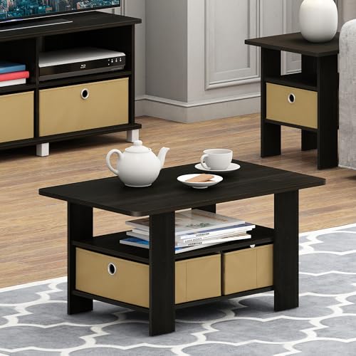 ANDREY Coffee Table (Espresso/Brown / 2 Bin)