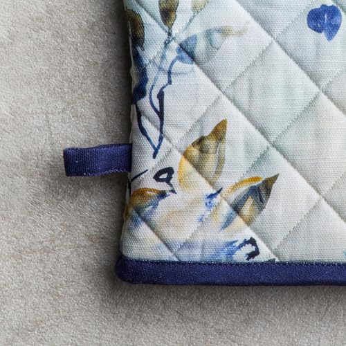 100% Cotton Oven Mitt & Pot Holder Set (046 - Lazy Summer Days / 7.5" x 13" & 8" x 8" (Oven Mitt & Pot Holder))