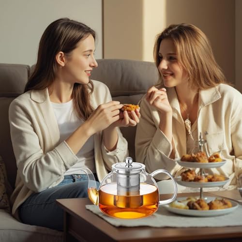 Glass Teapot with Infuser (Clear / 41OZ)