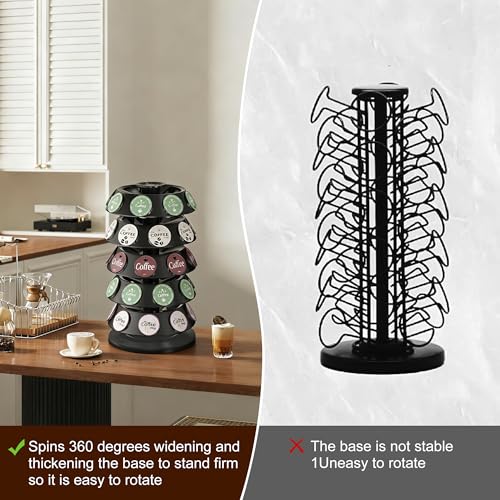 K Cup Holder Coffee Pods Holder with 40 K (New Model Black)