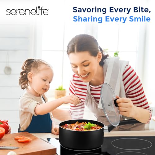 6 Piece Pots and Pans Set (Black)