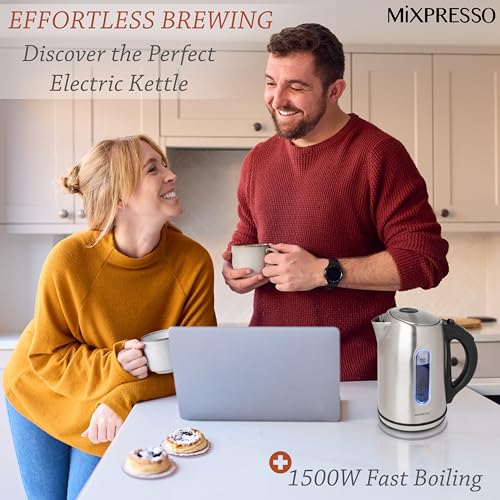 Stainless Steel Electric Kettle Temperature Control (Silver 1.7L Temperature Control)