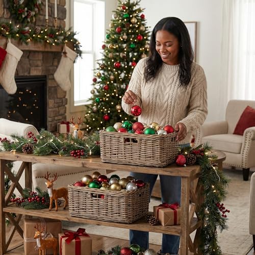Pantry Baskets (Willow(Brown) / 15"L x 11"W x 6¾"H)