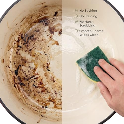 5 Quart Enameled Cast Iron Dutch Oven Pot with Lid (Emerald / 5 Quart)