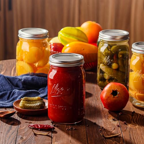 Wide Mouth Mason Jars 32 oz (32 oz-12Pack-Mason)