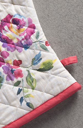Maison d'Hermine Oven Gloves 100% Cotton Oven Mitt (081 - Rose Garden / 7.5" x 13" (Oven Mitt))