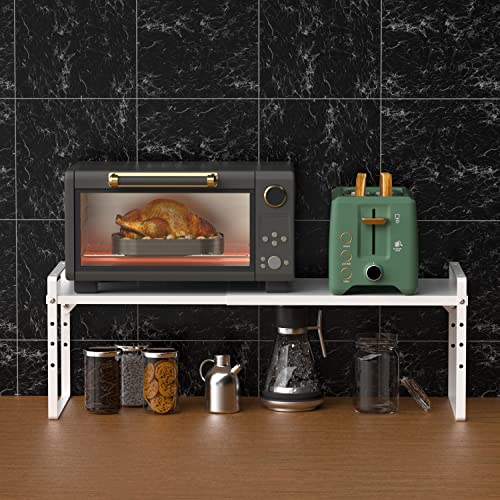 Expandable Cabinet Shelf Organizer (White Large)