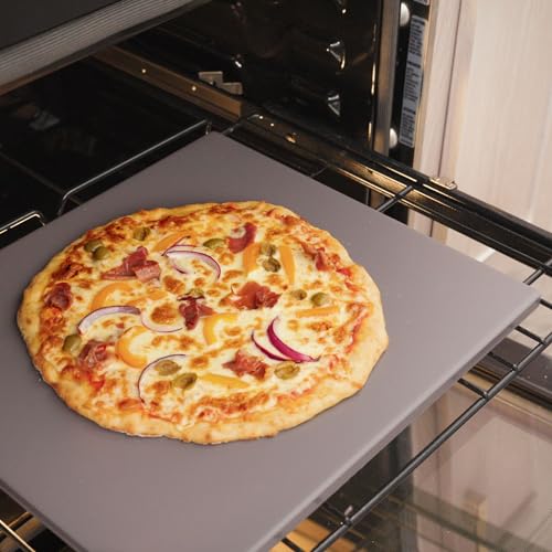 Pizza Kitchen Glazed Rectangle Pizza Stone for Oven and Grill (Glazed Stone)