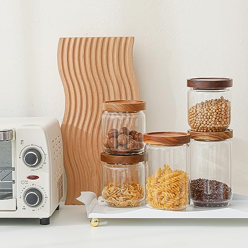 25 OZ Glass Jars 6 Pack with 112 Labels (25 OZ SET OF 6)
