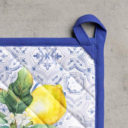 Pot Holders 100% Cotton Potholders (030 - Citrus / 8" x 8" (Pot Holder Pack of 2))
