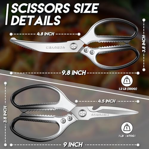 Kitchen Scissors Shears Set (Silver-black)