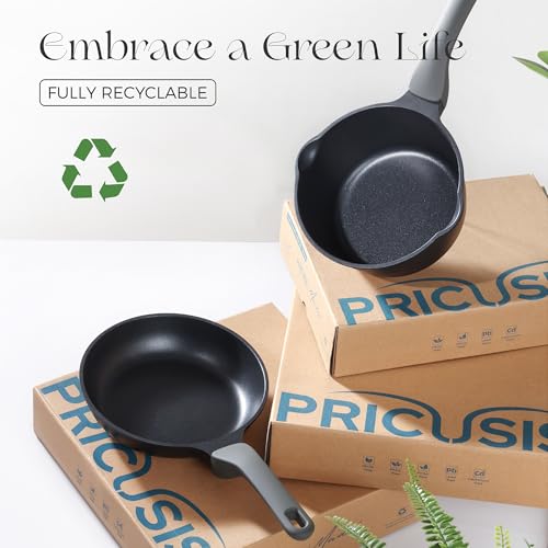 Ceramic Nonstick Saucepan with Lid (3 Quarts / Black Sesame)